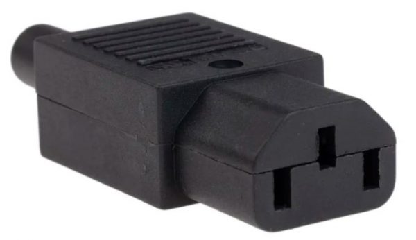 IEC C13 3-pin Female Cable Mount Rewireable Connector